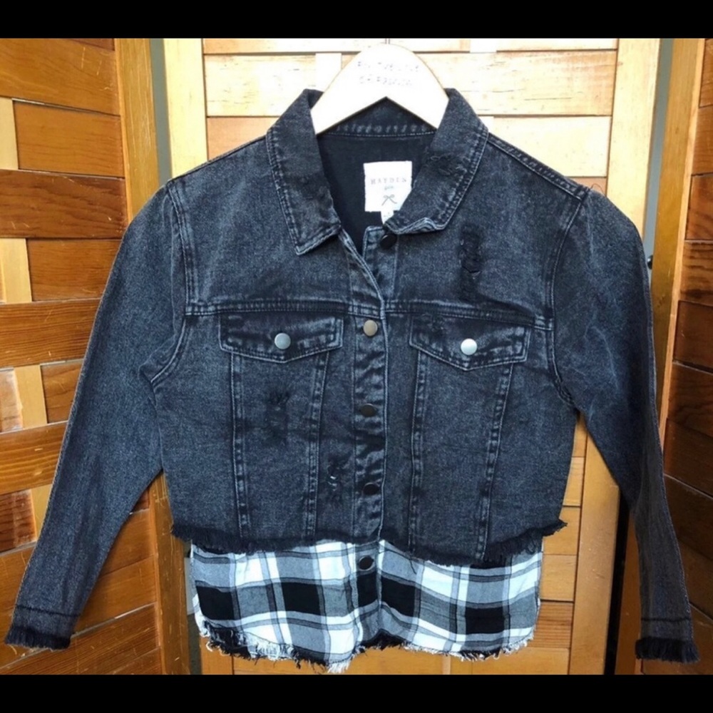 Fashion Plaid Jean Jacket